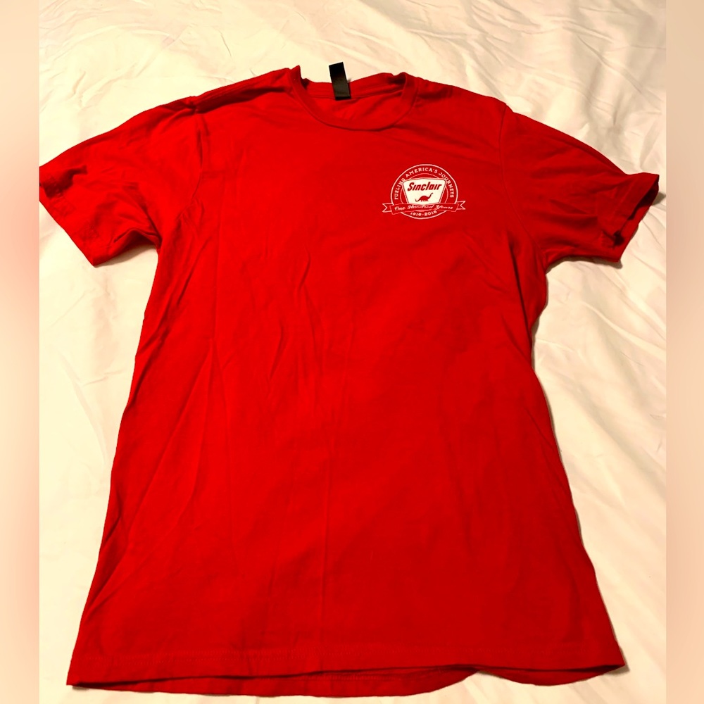 Sinclair Oil 100-Year Anniversary T-Shirt. Red. 100% Cotton. Limited Release.